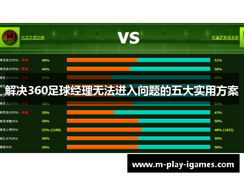 解决360足球经理无法进入问题的五大实用方案 解决360足球经理无法进入问题的五大实用方案
